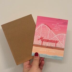 Pink Roller Coaster Greeting Card